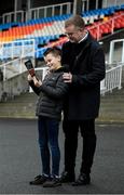 26 December 2019; Philip Curray and son Rory, age 11, from Rathfarnham, Dublin, at Day One of the Leopardstown Christmas Festival 2019 at Leopardstown Racecourse in Dublin. Photo by Matt Browne/Sportsfile