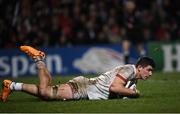27 December 2019; Nick Timoney of Ulster scores his side's fifth try during the Guinness PRO14 Round 9 match between Ulster and Connacht at the Kingspan Stadium in Belfast. Photo by Ramsey Cardy/Sportsfile