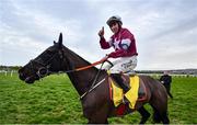 28 December 2019; Jack Kennedy celebrates on Delta Work after winning the Savills Chase during Day Three of the Leopardstown Christmas Festival 2019 at Leopardstown Racecourse in Dublin. Photo by David Fitzgerald/Sportsfile