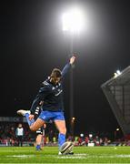 28 December 2019; Ross Byrne of Leinster practices his place kicking prior to the Guinness PRO14 Round 9 match between Munster and Leinster at Thomond Park in Limerick. Photo by Diarmuid Greene/Sportsfile