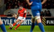 28 December 2019; JJ Hanrahan of Munster kicks a penalty during the Guinness PRO14 Round 9 match between Munster and Leinster at Thomond Park in Limerick. Photo by Diarmuid Greene/Sportsfile