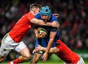 28 December 2019; Will Connors of Leinster is tackled by Shane Daly of Munster during the Guinness PRO14 Round 9 match between Munster and Leinster at Thomond Park in Limerick. Photo by Ramsey Cardy/Sportsfile