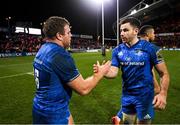 28 December 2019; Seán Cronin, left, and Hugo Keenan of Leinster following the Guinness PRO14 Round 9 match between Munster and Leinster at Thomond Park in Limerick. Photo by Ramsey Cardy/Sportsfile
