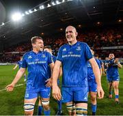 28 December 2019; Ross Molony, left, and Devin Toner of Leinster following the Guinness PRO14 Round 9 match between Munster and Leinster at Thomond Park in Limerick. Photo by Ramsey Cardy/Sportsfile