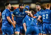 28 December 2019; Leinster players including Scott Fardy celebrate after winning a turnover during the final moments of the Guinness PRO14 Round 9 match between Munster and Leinster at Thomond Park in Limerick. Photo by Diarmuid Greene/Sportsfile