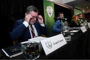 29 December 2019; FAI President Donal Conway during the FAI Annual General Meeting at the Citywest Hotel in Dublin. Photo by Ramsey Cardy/Sportsfile