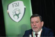 29 December 2019; FAI President Donal Conway during the FAI Annual General Meeting at the Citywest Hotel in Dublin. Photo by Ramsey Cardy/Sportsfile