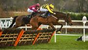 29 December 2019; The Big Getaway, with Paul Townend up, lead the eventual winner Cobbler's Way, with Rachael Blackmore up, over the last during the Pigsback.com Maiden Hurdle on Day Four of the Leopardstown Christmas Festival 2019 at Leopardstown Racecourse in Dublin. Photo by David Fitzgerald/Sportsfile