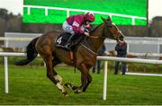 29 December 2019; Cobbler's Way, with Rachael Blackmore up, on their way to winning the Pigsback.com Maiden Hurdle during Day Four of the Leopardstown Christmas Festival 2019 at Leopardstown Racecourse in Dublin. Photo by Harry Murphy/Sportsfile