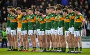 29 December 2019; The Kerry team stand for Amhrán na bhFiann prior to the 2020 McGrath Cup Group B match between Kerry and Cork at Austin Stack Park in Tralee, Kerry. Photo by Brendan Moran/Sportsfile