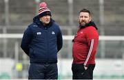 29 December 2019; Cork manager Ronan McCarthy, left, with senior coach Cian O'Neill prior to the 2020 McGrath Cup Group B match between Kerry and Cork at Austin Stack Park in Tralee, Kerry. Photo by Brendan Moran/Sportsfile