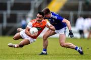 29 December 2019; Jemar Hall of Armagh is tackled by Ryan Connolly of Cavan during the Bank of Ireland Dr McKenna Cup Round 1 match between Cavan and Armagh at Kingspan Breffni in Cavan. Photo by Ben McShane/Sportsfile