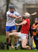29 December 2019; Chris O’Leary of Cork is tackled by Patrick Curran of Waterford during the Co-op Superstores Munster Hurling League 2020 Group B match between Waterford and Cork at Fraher Field in Dungarvan, Waterford. Photo by Eóin Noonan/Sportsfile