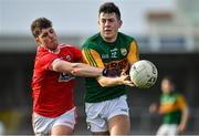 29 December 2019; Adam Donoghue of Kerry in action against Kevin Crowley of Cork during the 2020 McGrath Cup Group B match between Kerry and Cork at Austin Stack Park in Tralee, Kerry. Photo by Brendan Moran/Sportsfile