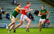 29 December 2019; Brian Hartnett of Cork in action against Sean O'Connell of Kerry during the 2020 McGrath Cup Group B match between Kerry and Cork at Austin Stack Park in Tralee, Kerry. Photo by Brendan Moran/Sportsfile