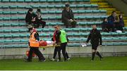 29 December 2019; Nathan Walsh of Cork is stretchered from the pitch during the 2020 McGrath Cup Group B match between Kerry and Cork at Austin Stack Park in Tralee, Kerry. Photo by Brendan Moran/Sportsfile