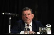 29 December 2019; FAI President Donal Conway during a press conference following the FAI Annual General Meeting at the Citywest Hotel in Dublin. Photo by Ramsey Cardy/Sportsfile