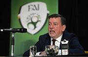 29 December 2019; FAI President Donal Conway during a press conference following the FAI Annual General Meeting at the Citywest Hotel in Dublin. Photo by Ramsey Cardy/Sportsfile