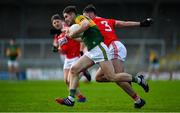 29 December 2019; Donal O'Sullivan of Kerry in action against Aidan Browne of Cork during the 2020 McGrath Cup Group B match between Kerry and Cork at Austin Stack Park in Tralee, Kerry. Photo by Brendan Moran/Sportsfile