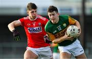 29 December 2019; Adam Donoghue of Kerry in action against Kevin Crowley of Cork during the 2020 McGrath Cup Group B match between Kerry and Cork at Austin Stack Park in Tralee, Kerry. Photo by Brendan Moran/Sportsfile