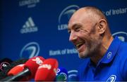 30 December 2019; Scrum coach Robin McBryde during a Leinster Rugby press conference at Leinster Rugby Headquarters in UCD, Dublin. Photo by Ramsey Cardy/Sportsfile