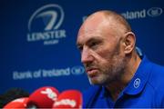 30 December 2019; Scrum coach Robin McBryde during a Leinster Rugby press conference at Leinster Rugby Headquarters in UCD, Dublin. Photo by Ramsey Cardy/Sportsfile