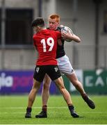 2 January 2020; Turlough O'Brien of Metro Area is tackled by Eoghan O'Connor Flannagan of North East Area during the Shane Horgan Cup Round 3 match between Metro Area and North East Area at Energia Park in Donnybrook, Dublin. Photo by David Fitzgerald/Sportsfile