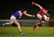 2 January 2020; Tadhg Corkery of Cork is tackled by Conal Kennedy of Tipperary during the 2020 McGrath Cup Group B match between Cork and Tipperary at Mallow GAA Grounds in Mallow, Co Cork. Photo by Eóin Noonan/Sportsfile