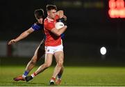 2 January 2020; Peter O'Driscoll of Cork is tackled by Steven O'Brien of Tipperary during the 2020 McGrath Cup Group B match between Cork and Tipperary at Mallow GAA Grounds in Mallow, Co Cork. Photo by Eóin Noonan/Sportsfile