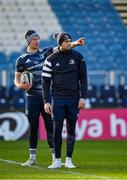 3 January 2020; Harry Byrne, right, and Ciarán Frawley during a Leinster Rugby captain's run at the RDS Arena in Dublin. Photo by Seb Daly/Sportsfile