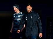 3 January 2020; Jamison Gibson-Park, right, and Ciarán Frawley during a Leinster Rugby captain's run at the RDS Arena in Dublin. Photo by Seb Daly/Sportsfile