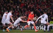 3 January 2020; Conor Murray of Munster during the Guinness PRO14 Round 10 match between Ulster and Munster at Kingspan Stadium in Belfast. Photo by Ramsey Cardy/Sportsfile