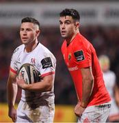 3 January 2020; John Cooney of Ulster and Conor Murray of Munster during the Guinness PRO14 Round 10 match between Ulster and Munster at Kingspan Stadium in Belfast. Photo by Harry Murphy/Sportsfile