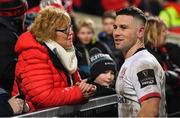 3 January 2020; John Cooney of Ulster with his mother Liguori following the Guinness PRO14 Round 10 match between Ulster and Munster at Kingspan Stadium in Belfast. Photo by Ramsey Cardy/Sportsfile