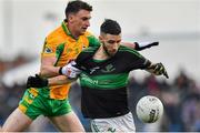 4 January 2020; Jack Horgan of Nemo Rangers is tackled by Ronan Steede of Corofin during the AIB GAA Football All-Ireland Senior Club Championship semi-final match between Corofin and Nemo Rangers at Cusack Park in Ennis, Clare. Photo by Brendan Moran/Sportsfile