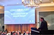 4 January 2020; Robert McDermott during the Leinster Junior Rugby lunch at the Intercontinental Hotel in Ballsbridge, Dublin. This is the third year that the lunch has been held in celebration of Junior Club Rugby in Leinster. Photo by Ramsey Cardy/Sportsfile