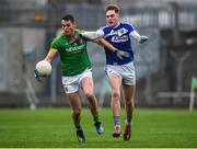 4 January 2020; Bryan Menton of Meath in action against Robert Tyrell of Laois during the 2020 O'Byrne Cup Round 2 match between Meath and Laois at Pairc Tailteann in Navan, Meath. Photo by Harry Murphy/Sportsfile