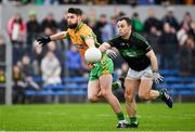 4 January 2020; Alan Cronin of Nemo Rangers in action against Martin Farragher of Corofin during the AIB GAA Football All-Ireland Senior Club Championship semi-final match between Corofin and Nemo Rangers at Cusack Park in Ennis, Clare. Photo by Brendan Moran/Sportsfile