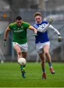 4 January 2020; Bryan Menton of Meath in action against Robert Tyrell of Laois during the 2020 O'Byrne Cup Round 2 match between Meath and Laois at Pairc Tailteann in Navan, Meath. Photo by Harry Murphy/Sportsfile