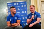 4 January 2020; Leinster players Adam Byrne, left, and James Tracy during the Leinster Junior Rugby lunch at the Intercontinental Hotel in Ballsbridge, Dublin. This is the third year that the lunch has been held in celebration of Junior Club Rugby in Leinster. Photo by Ramsey Cardy/Sportsfile