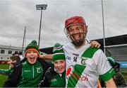 4 January 2020; Tommy Walsh of Tullaroan celebrates with young supporters following the AIB GAA Hurling All-Ireland Intermediate Club Championship semi-final match between Tullaroan and Naomh Éanna at Parnell Park in Dublin. Photo by Eóin Noonan/Sportsfile