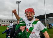 4 January 2020; Tommy Walsh of Tullaroan celebrates with young supporters following the AIB GAA Hurling All-Ireland Intermediate Club Championship semi-final match between Tullaroan and Naomh Éanna at Parnell Park in Dublin. Photo by Eóin Noonan/Sportsfile