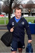 4 January 2020; Bryan Byrne of Leinster arrives prior to the Guinness PRO14 Round 10 match between Leinster and Connacht at the RDS Arena in Dublin. Photo by Sam Barnes/Sportsfile