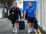4 January 2020; Bryan Byrne, left, and Ed Byrne of Leinster arrive prior to the Guinness PRO14 Round 10 match between Leinster and Connacht at the RDS Arena in Dublin. Photo by Seb Daly/Sportsfile