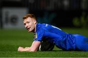 4 January 2020; Ciarán Frawley of Leinster after scoring his side's third try during the Guinness PRO14 Round 10 match between Leinster and Connacht at the RDS Arena in Dublin. Photo by Ramsey Cardy/Sportsfile