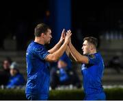 4 January 2020; Ross Molony, left, and Jordan Larmour of Leinster congratulate each other following their side's victory during the Guinness PRO14 Round 10 match between Leinster and Connacht at the RDS Arena in Dublin. Photo by Seb Daly/Sportsfile