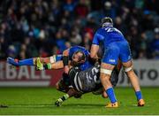 4 January 2020; Tiernan O'Halloran of Connacht is tackled by Rhys Ruddock of Leinster during the Guinness PRO14 Round 10 match between Leinster and Connacht at the RDS Arena in Dublin. Photo by Seb Daly/Sportsfile