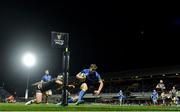 4 January 2020; Garry Ringrose of Leinster scores his side's eighth try during the Guinness PRO14 Round 10 match between Leinster and Connacht at the RDS Arena in Dublin. Photo by Ramsey Cardy/Sportsfile