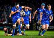 4 January 2020; Max Deegan of Leinster, left, makes a break, supported by team-mate Ciarán Frawley, during the Guinness PRO14 Round 10 match between Leinster and Connacht at the RDS Arena in Dublin. Photo by Seb Daly/Sportsfile