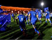 4 January 2020; Leinster players Luke McGrath, left, and Ross Molony run out onto the field prior to the Guinness PRO14 Round 10 match between Leinster and Connacht at the RDS Arena in Dublin. Photo by Seb Daly/Sportsfile